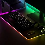 Herní podložka pod myš a klávesnici s LED podsvícením XXL