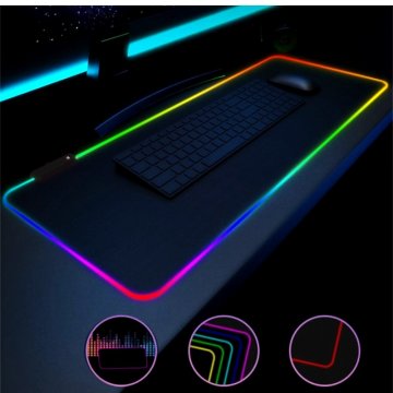 Herní podložka pod myš a klávesnici s LED podsvícením XXL